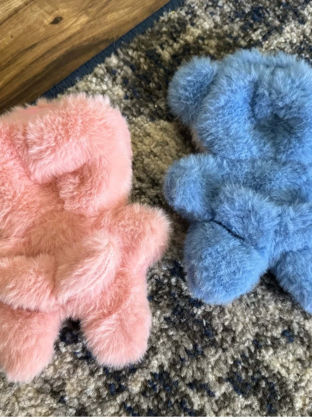 Plush Fleece Hooded Kids Accessory - Blue or Pink
